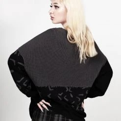 WEI1 Abstract Longline Jumper Clothing