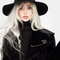 ORI1 Clothing Creature Oversized Fur Coat - Black