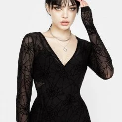 MET1 VENOM MESH WRAP DRESS Women