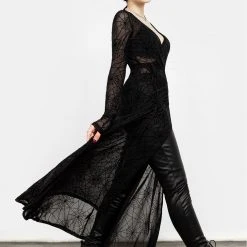 MET1 VENOM MESH WRAP DRESS Women