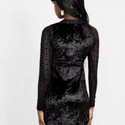 CHI1 Spectacle Velvet Bodycon Dress