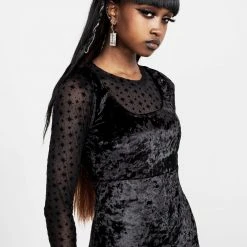 CHI1 Spectacle Velvet Bodycon Dress