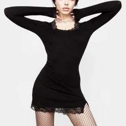 DDS1 Drusilla Lace Trim Mini Dress