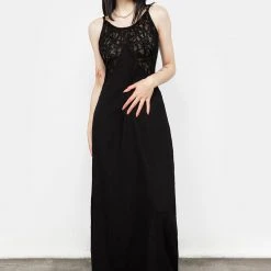 DDS1 Libertina Lace Panel Slip Dress Clothing