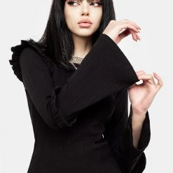 DMT1 Wilhelmina Flare Sleeve Ruffle Top Clothing