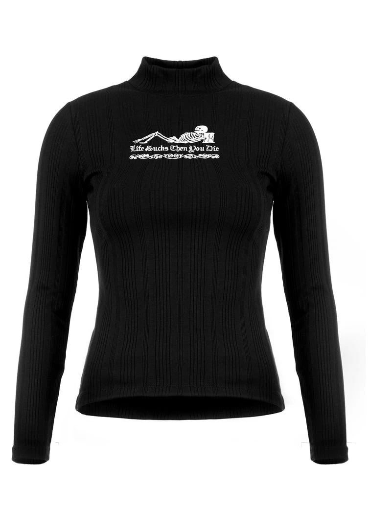 DMT1 Clothing Life Sucks High Neck Top 8 DMT1 Clothing Life Sucks High Neck Top