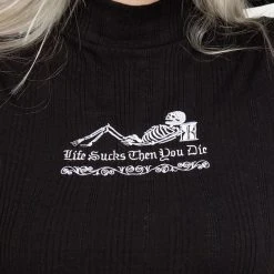 DMT1 Clothing Life Sucks High Neck Top 11 DMT1 Clothing Life Sucks High Neck Top