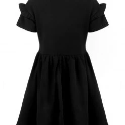 DMT1 Power Frill Sleeve Skater Dress Clothing