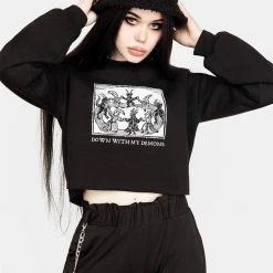 DMT1 Demons Crop Sweat Top