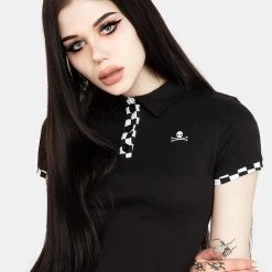 DMT1 Clothing Domino Skull Polo Dress