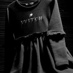 DMT1 Vvitch Ruffle Midi Skater Dress