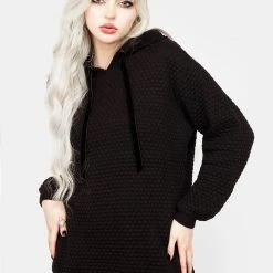 HIG1 Druid Knit Oversized Hoody Clothing