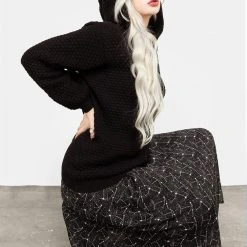 HIG1 Druid Knit Oversized Hoody Clothing