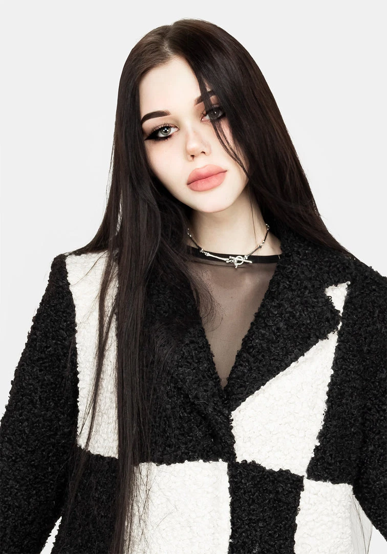 JAB1 Clothing Dreamtime Checkerboard Teddy Coat 6 JAB1 Clothing Dreamtime Checkerboard Teddy Coat