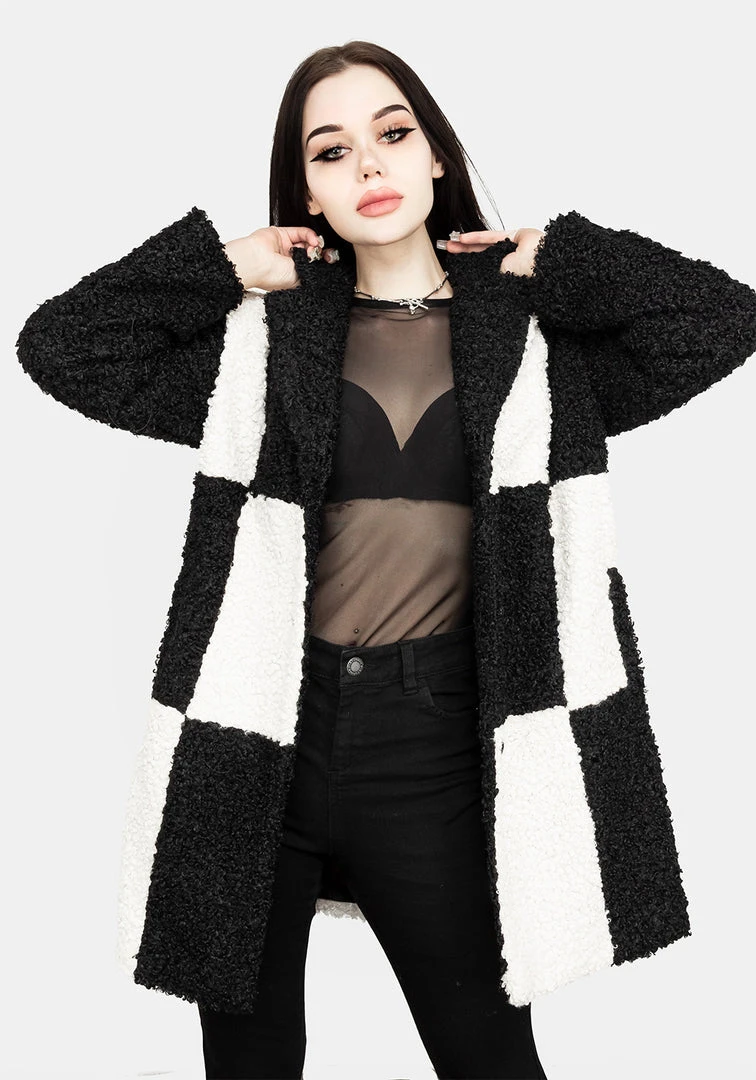 JAB1 Clothing Dreamtime Checkerboard Teddy Coat 4 JAB1 Clothing Dreamtime Checkerboard Teddy Coat