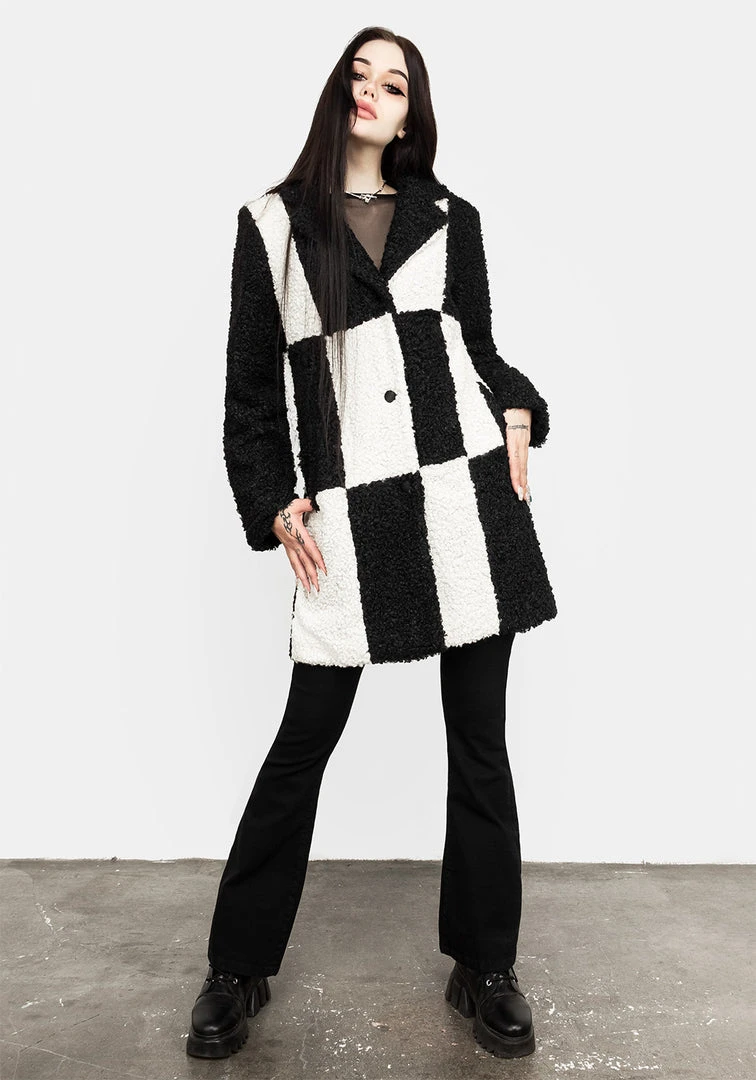 JAB1 Clothing Dreamtime Checkerboard Teddy Coat 3 JAB1 Clothing Dreamtime Checkerboard Teddy Coat