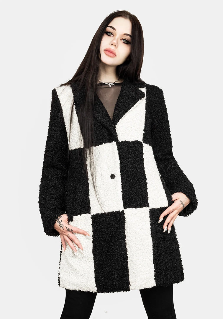 JAB1 Clothing Dreamtime Checkerboard Teddy Coat 8 JAB1 Clothing Dreamtime Checkerboard Teddy Coat