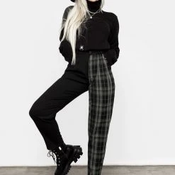 LVT1 Checkmate High Waist Tapered Trousers