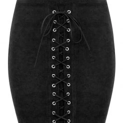LVT1 Carmilla Lace Up Mini Skirt Clothing