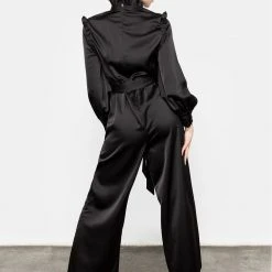 LVT1 Obsession Pintuck Ruffle Jumpsuit Clothing