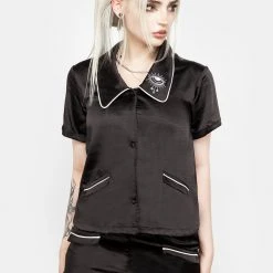 MET1 LULLABY COLLARED PYJAMA TOP