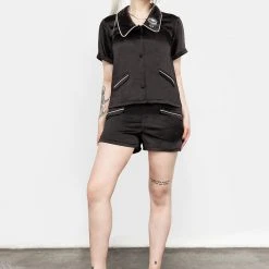 MET1 LULLABY COLLARED PYJAMA TOP