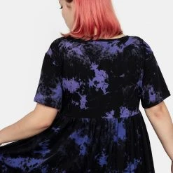 MET1 Clothing Purple Rain Midi Skater Dress