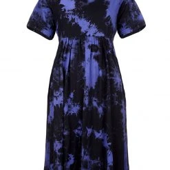 MET1 Clothing Purple Rain Midi Skater Dress