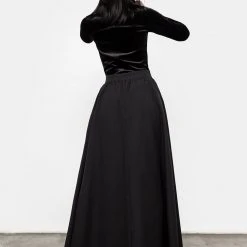 MET1 Haunted Midaxi Herringbone Skirt Women