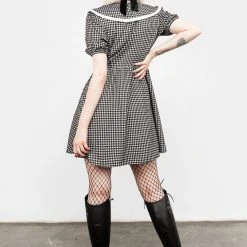 MET1 Clothing Mabel Gingham Collared Dress