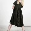 MET1 Terra Gingham Midi Smock Dress Women