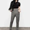 MET1 Martha Gingham Tapered Trousers