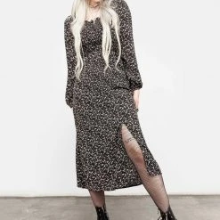 MET1 Milkweed Shirred Midi Dress