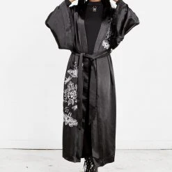 MET1 Clothing Deathmoth Embroidered Kimono