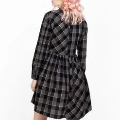 MET1 Melody Check Skater Dress Clothing