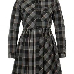 MET1 Melody Check Skater Dress Clothing
