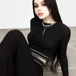 MET1 Roxy Glitter Crop Top 10 MET1 Roxy Glitter Crop Top