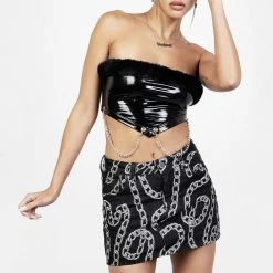 JB1 GROUNDED LOW RISE DENIM MINI SKIRT Women