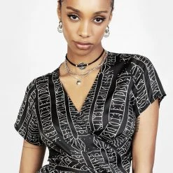 LVT1 Runes Wrap Midi Dress Women