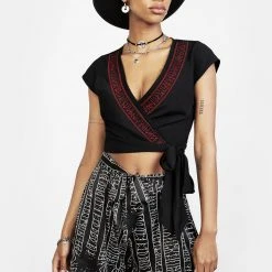 LVT1 Runes Tie Front Shorts