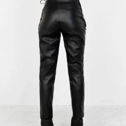 MET1 Rival Faux Leather Lace Up Pants