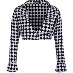 MET1 Women Discordia Collared Wrap Top 15 MET1 Women Discordia Collared Wrap Top