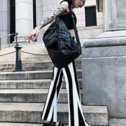 MET1 Clothing Afterlife Stripe Jersey Flares