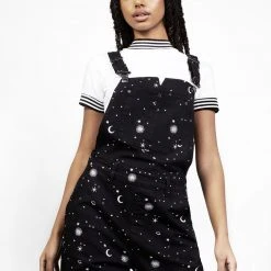 DEN1 CELESTIAL EMBROIDERED DUNGAREES