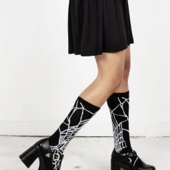 HAI1 SPIDER WEB LONG SOCKS Clothing