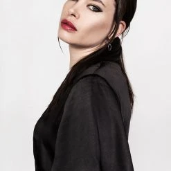 MET1 Women DAMOZEL FIT AND FLARE V NECK MINI DRESS