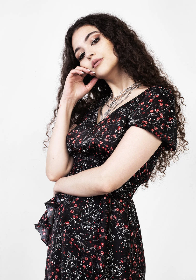 MET1 ROSETEARS FRILL PEPLUM MIDI DRESS 4 MET1 ROSETEARS FRILL PEPLUM MIDI DRESS