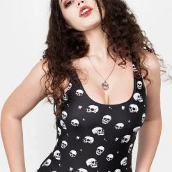 DIF1 Clothing BONES SCOOP BACK SWIMSUIT