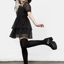 MET1 Andie Puff Sleeve Organza Dress Women