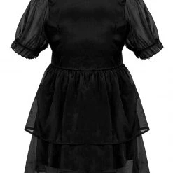 MET1 Andie Puff Sleeve Organza Dress Women